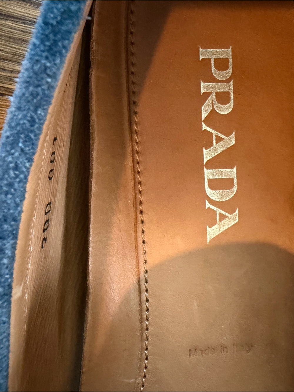 Prada Men’s Blue Suede Drivers - Picture 7 of 9
